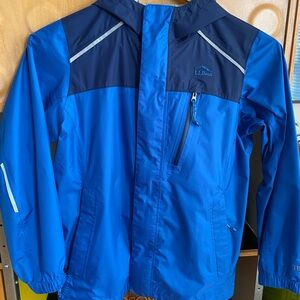 L.L. Bean Kids Raincoat in Sky Blue and Midnight Blue